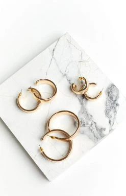 Eclat Accessories Gold Hoop 3 Pack