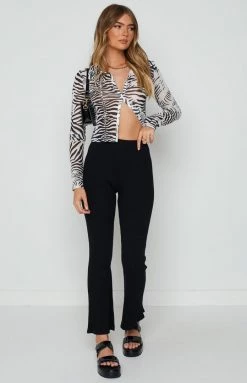 BB Exclusive Bottoms Goldwig Black Flare Pants 10 BB Exclusive Bottoms Goldwig Black Flare Pants