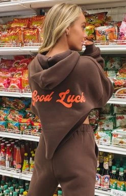 BB Exclusive Outerwear Good Luck Hoodie Brown