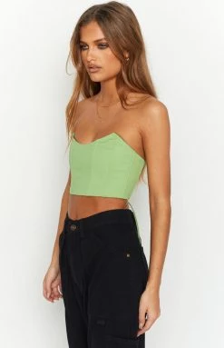 BB Exclusive Graceland Green Corset Top