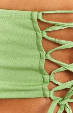 BB Exclusive Graceland Green Corset Top