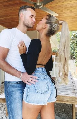 BB X GRACIE Gracie Rib Wrap Top Black