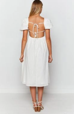 Beginning Boutique Gracious Midi Dress White