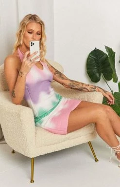 Beginning Boutique Graffiti Halter Mini Dress Pink Dresses 11 Beginning Boutique Graffiti Halter Mini Dress Pink Dresses