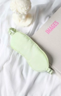 BB Exclusive Adeline Satin Eye Mask Green Pyjamas & Sleepwear