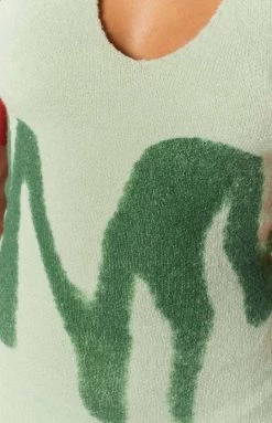 Beginning Boutique Green With Envy Halter Mini Dress Green