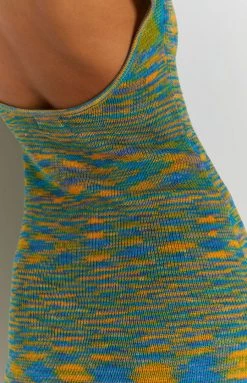 Beginning Boutique Alani Spacedye Mini Dress Blue Dresses