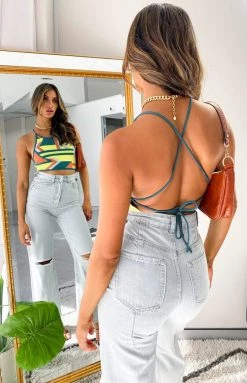 BB Exclusive Grover Yellow Knit Crop Top