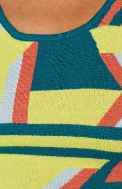 BB Exclusive Grover Yellow Knit Crop Top