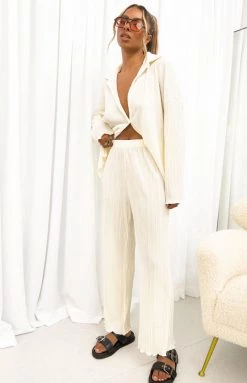 Beginning Boutique Bottoms Gyza Cream Pants