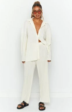 Beginning Boutique Bottoms Gyza Cream Pants