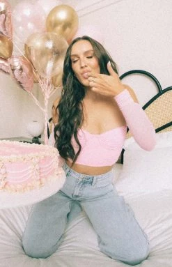 Emma Rose X Beginning Boutique HBD Pink Top Tops