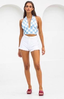 BB Exclusive Tops Hypnotize Crop Top Blue