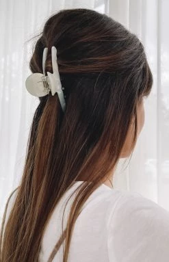 Accessories Eclat Emmy Marble Hair Claw White