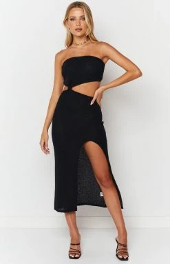 BB Exclusive New Harbour Black Midi Dress