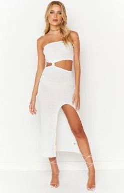 BB Exclusive Harbour White Midi Dress