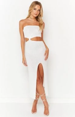 BB Exclusive Harbour White Midi Dress