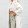 Beginning Boutique Outerwear Harlen White Teddy Coat