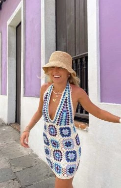 BB Exclusive Harmon Crochet Dress Blue Dresses