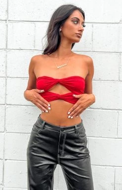 BB Exclusive Tops Havannah Red Bandeau Top