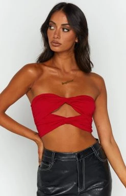 BB Exclusive Tops Havannah Red Bandeau Top