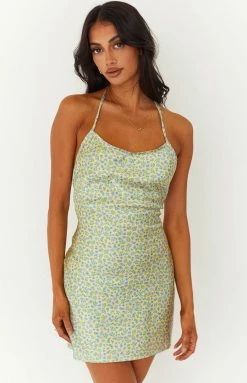 BB Exclusive Haven Floral Halter Mini Dress New