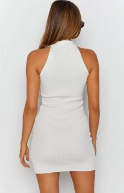 BB Exclusive Dresses Hazel Collared Mini Dress White