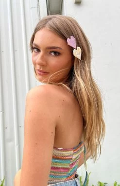 Eclat Accessories Heart Multi 2pk Clips