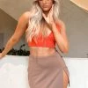 BB Exclusive Heather Orange Crop Top Tops