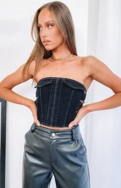 Lioness Heavy Metal Tube Top Black
