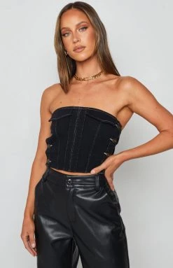 Lioness Heavy Metal Tube Top Black