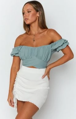 Beginning Boutique Tops Heritage Wrap Top Sage