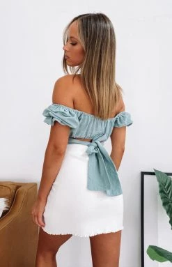 Beginning Boutique Tops Heritage Wrap Top Sage