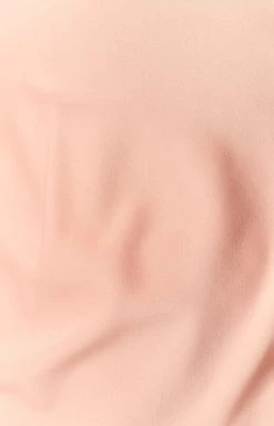 BB Exclusive Dresses Hermitude Peach Satin Formal Dress