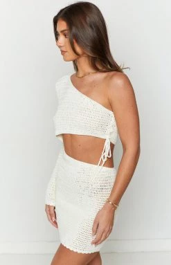 BB Exclusive Hillary White Knit Mini Dress New 11 BB Exclusive Hillary White Knit Mini Dress New