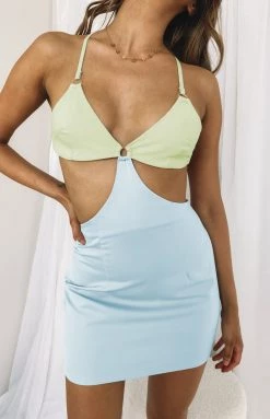 BB Exclusive Hilton Mini Dress Green Dresses