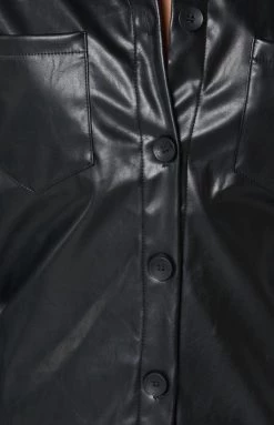 Beginning Boutique Dresses History PU Shirt Dress Black 14 Beginning Boutique Dresses History PU Shirt Dress Black