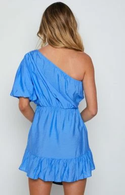 Beginning Boutique Holiday Blue Mini Dress Dresses