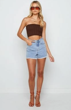 BB Exclusive Bottoms Hollie Blue Denim Shorts