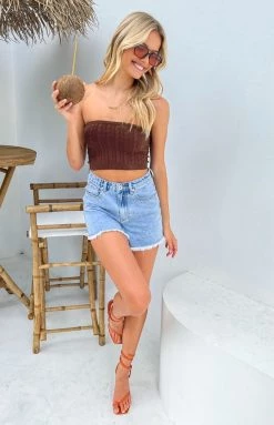 BB Exclusive Bottoms Hollie Blue Denim Shorts