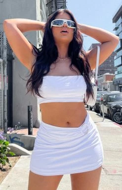 BB Exclusive Honey White Mini Skirt