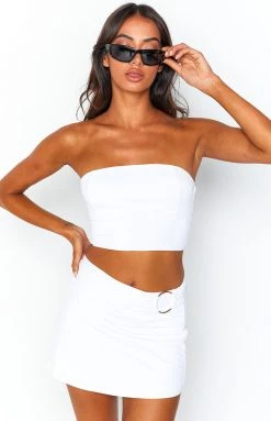BB Exclusive Honey White Mini Skirt