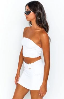 BB Exclusive Honey White Mini Skirt