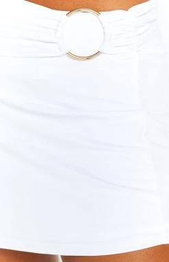 BB Exclusive Honey White Mini Skirt