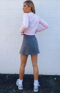 Beginning Boutique Hotline Long Sleeve Knit Top Lilac