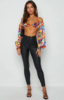 BB Exclusive Tops Houston Crop Top Multi Floral