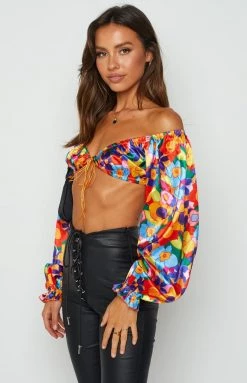BB Exclusive Tops Houston Crop Top Multi Floral