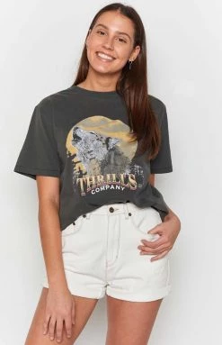 Thrills Howling Moon Merch Tee Merch Black Tops