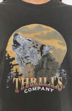Thrills Howling Moon Merch Tee Merch Black Tops