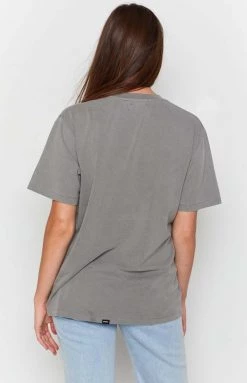 Tops Thrills Howling Moon Merch Tee - Washed Grey